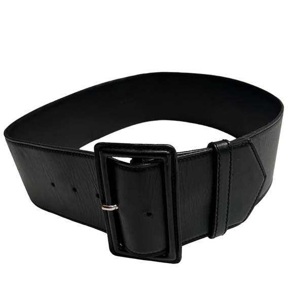 Theory Accessories Theory Black Genuine Italian Leather Oversized